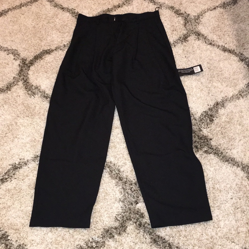Maurie & Eve Black Pleated High Waist Pants 6 NWT